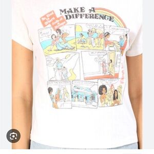 Re/Done Make a Difference Graphic Comic Print T-Shirt